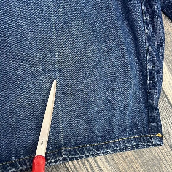 🔥🔥Vintage Karl Kani Baggy Fit Raw Denim Embroidered Jeans Shorts Jorts Men Sz - Picture 13 of 13